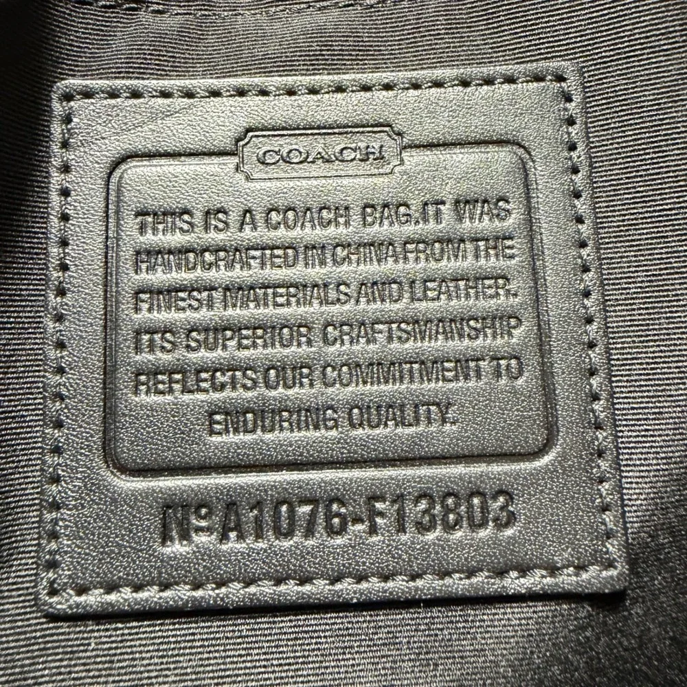 Coach‎ Signature Women Diaper Bag Tote Large Jacquard Monogram Black Grey New